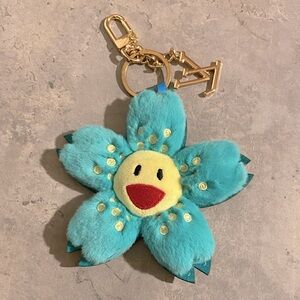 Turquoise Flower Bag Charm